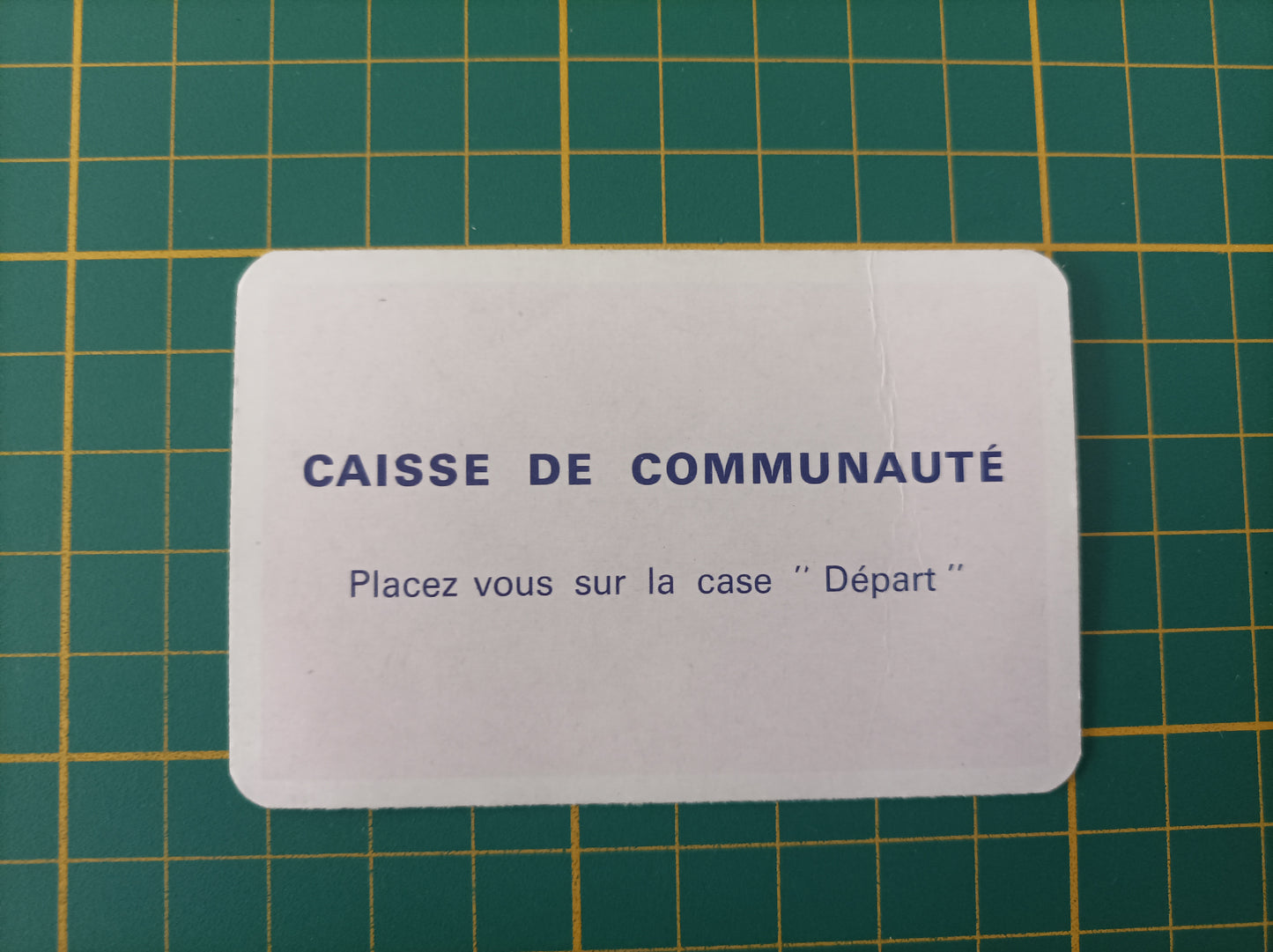Carte Caisse de communauté Départ pièce détachée jeu de société Monopoly Miro Meccano #E40