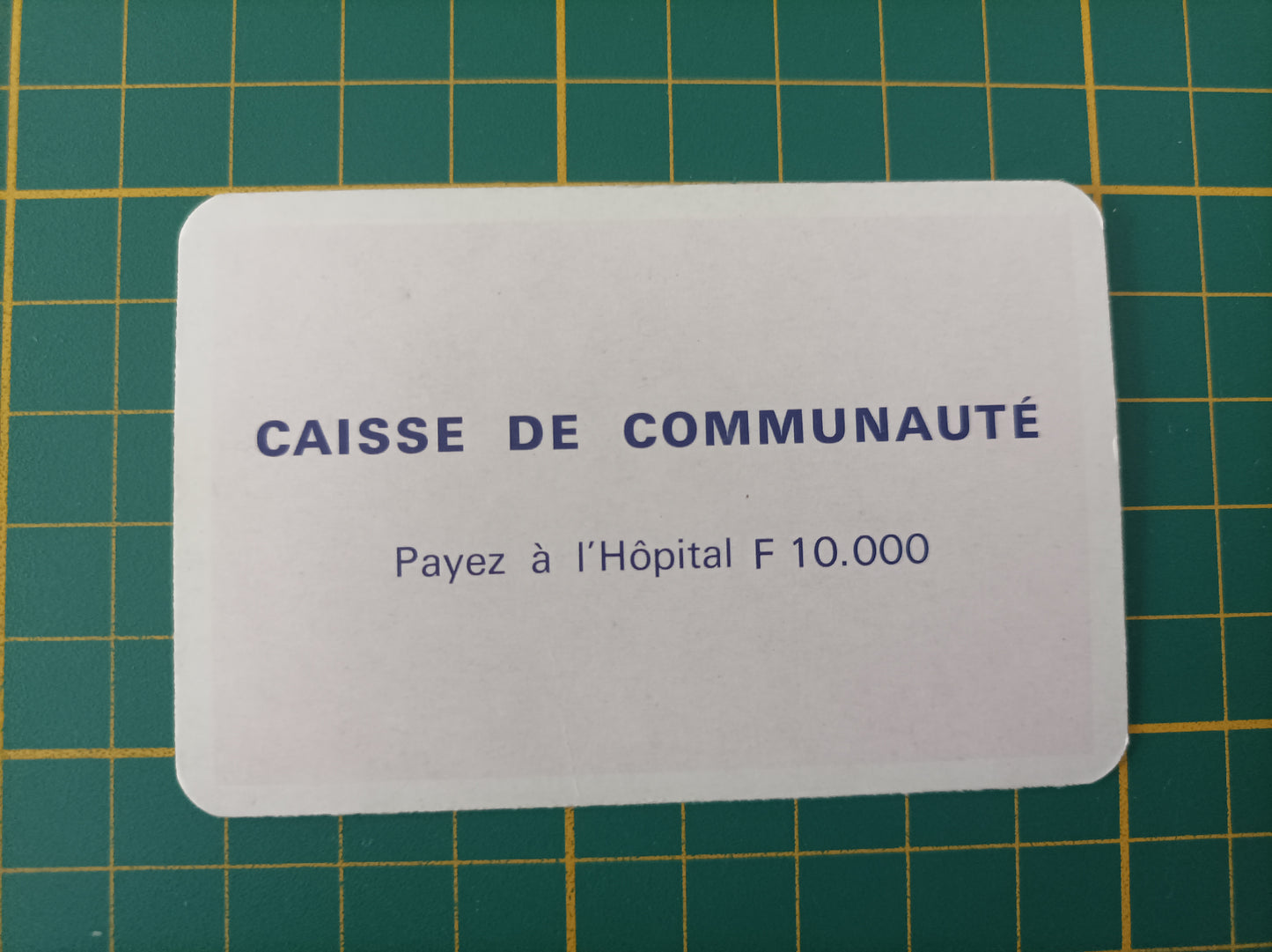 Carte Caisse de communauté Hôpital pièce détachée jeu de société Monopoly Miro Meccano #E40