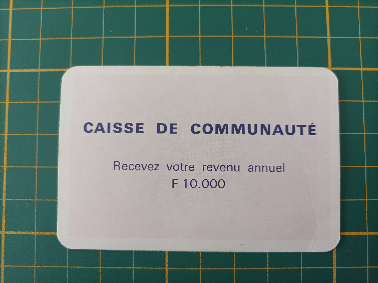 Carte Caisse de communauté revenu annuel pièce détachée jeu de société Monopoly Miro Meccano #E40