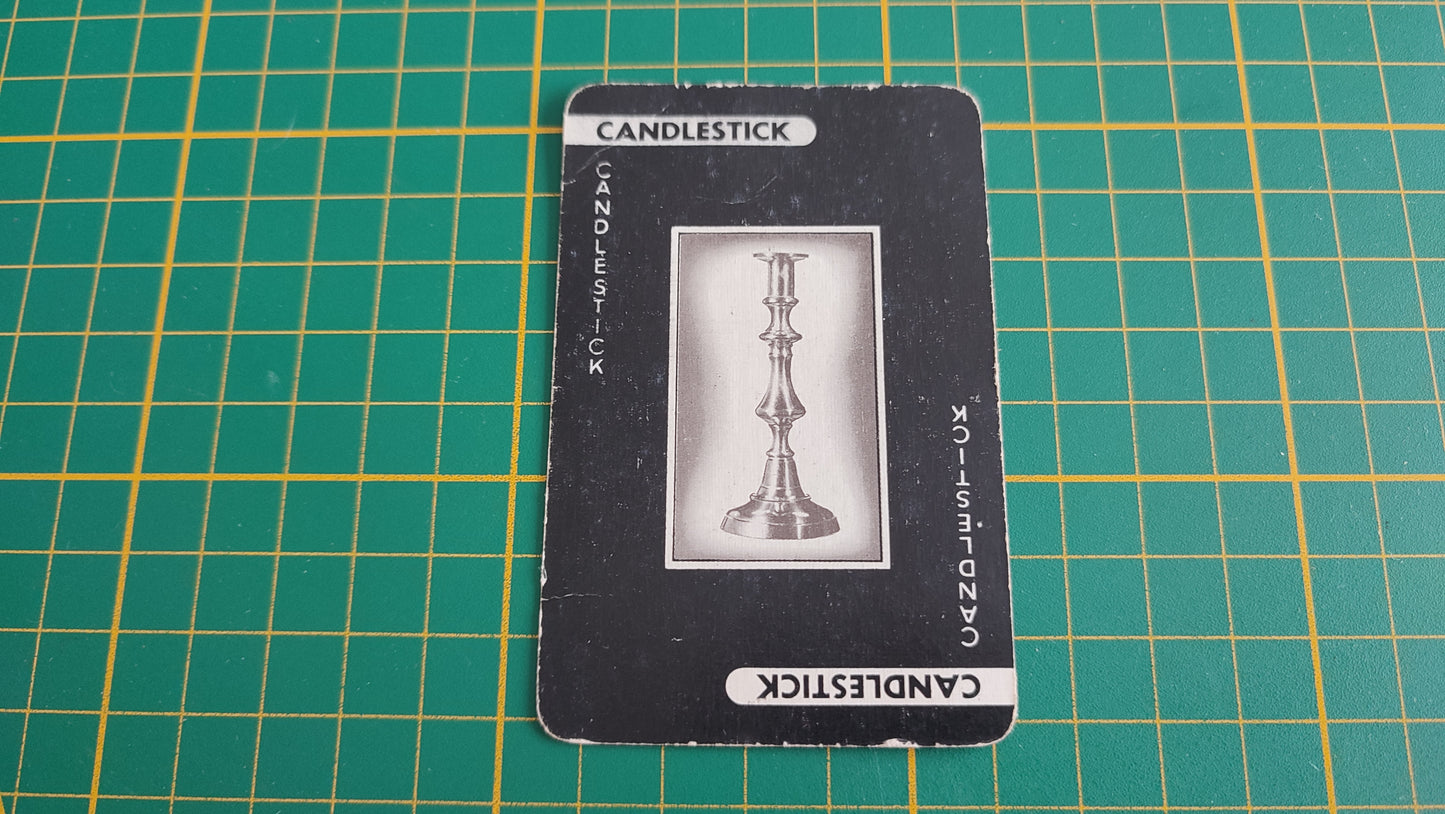 Carte Candlestick en l'état Cluedo the Great détective game pièce détachée jeu de société #E45