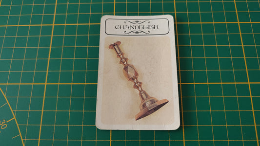 Carte chandelier en l'état Cluedo miro-meccano pièce détachée jeu de société #E26