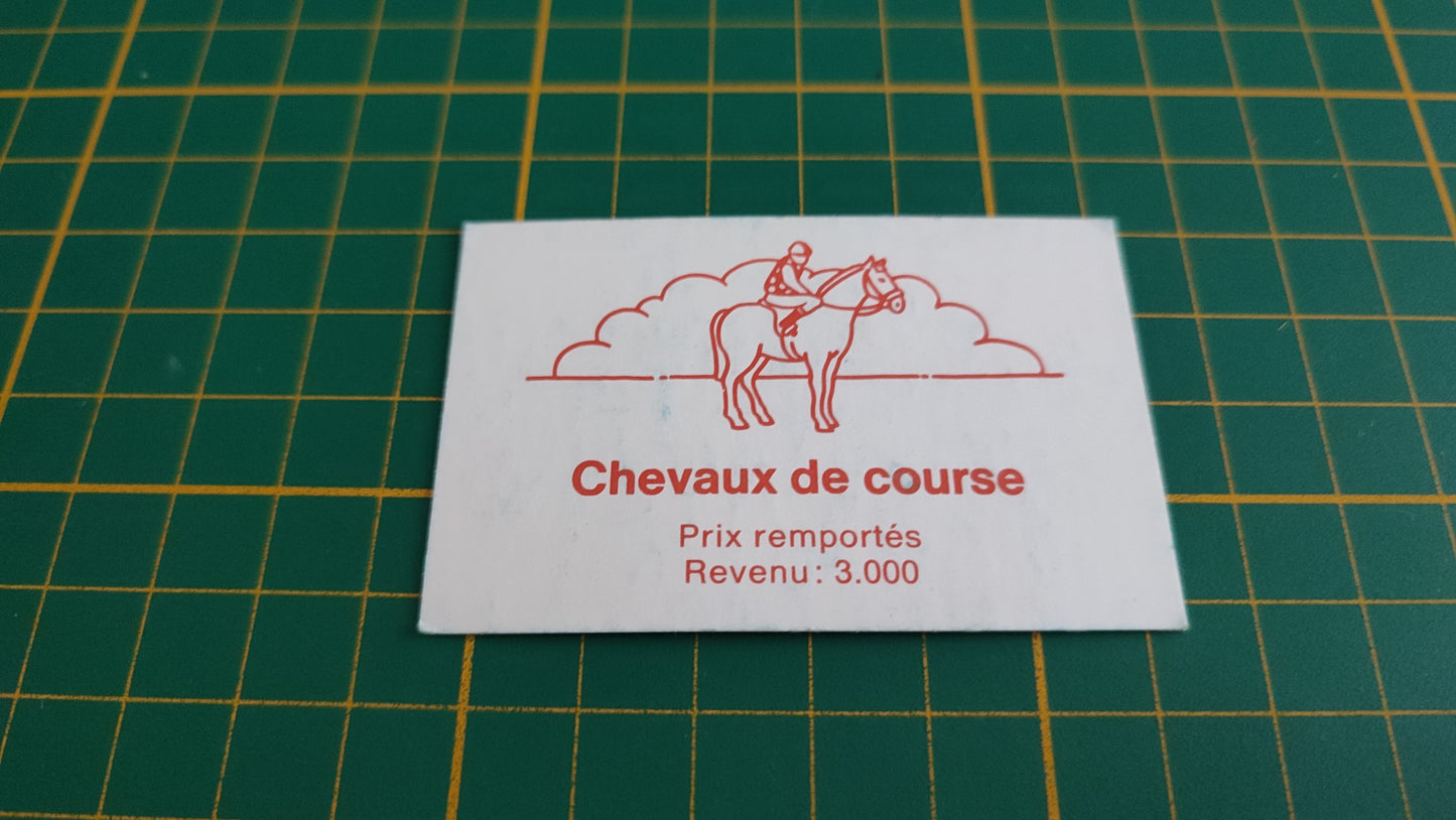 Carte Chevaux de course seule pièce détachée jeu de société Destins En famille sur les chemins de la vie MB #E44