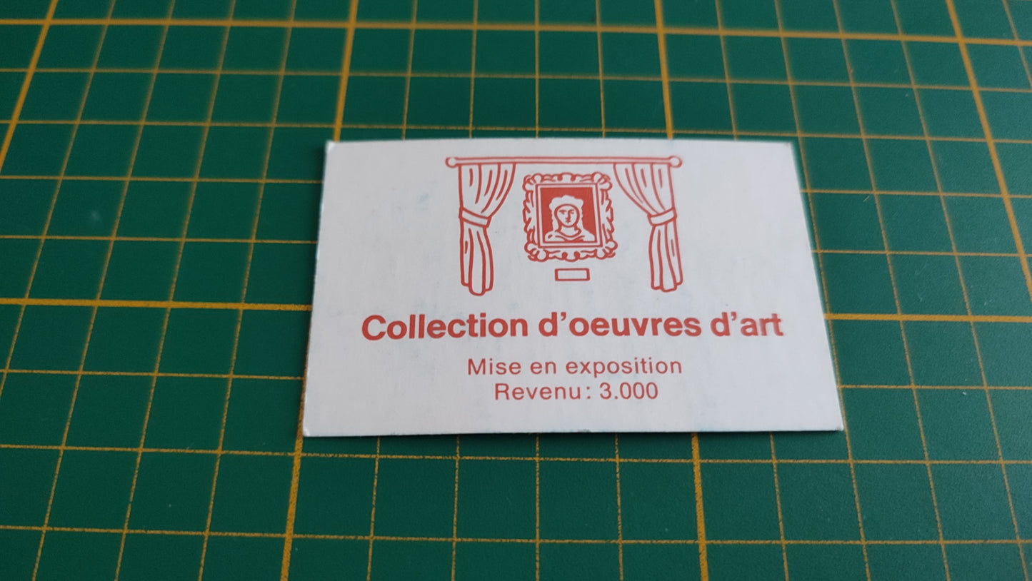 Carte Collection d'œuvres d'art seule pièce détachée jeu de société Destins En famille sur les chemins de la vie MB #E44
