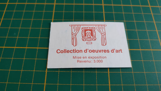 Carte Collection d'œuvres d'art seule pièce détachée jeu de société Destins En famille sur les chemins de la vie MB #E44