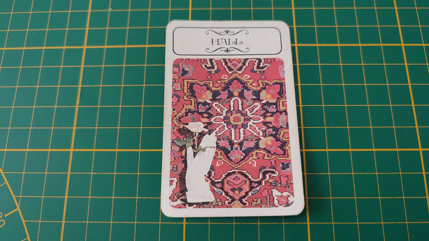 Carte hall en l'état Cluedo miro-meccano pièce détachée jeu de société #E26