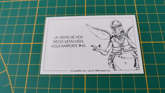 Carte Jedi La vente de vos pièces détachées pièce détachée jeu de société Monopoly Star Wars épisode 1 #A81