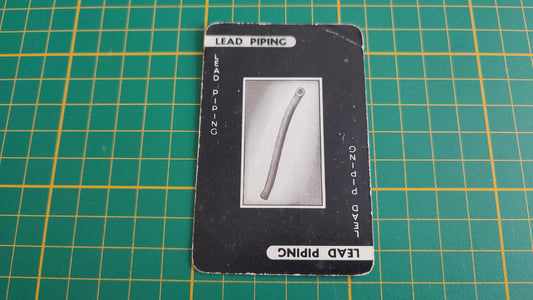 Carte Lead piping en l'état Cluedo the Great détective game pièce détachée jeu de société #E45