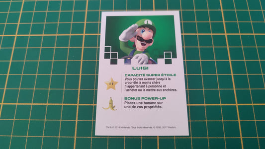 Carte Luigi jeu de société Monopoly Gamer Mario Kart Hasbro pièce détachée #E82