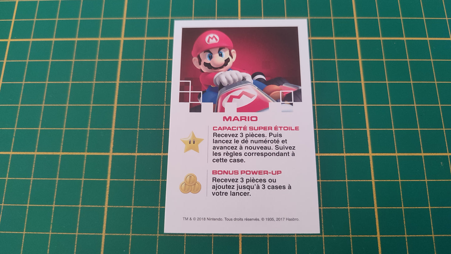 Carte Mario jeu de société Monopoly Gamer Mario Kart Hasbro pièce détachée #E82