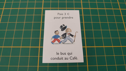 Carte Paie 3 euros pour prendre le bus pièce détachée jeu de société Monopoly junior à la fête foraine Hasbro #B83