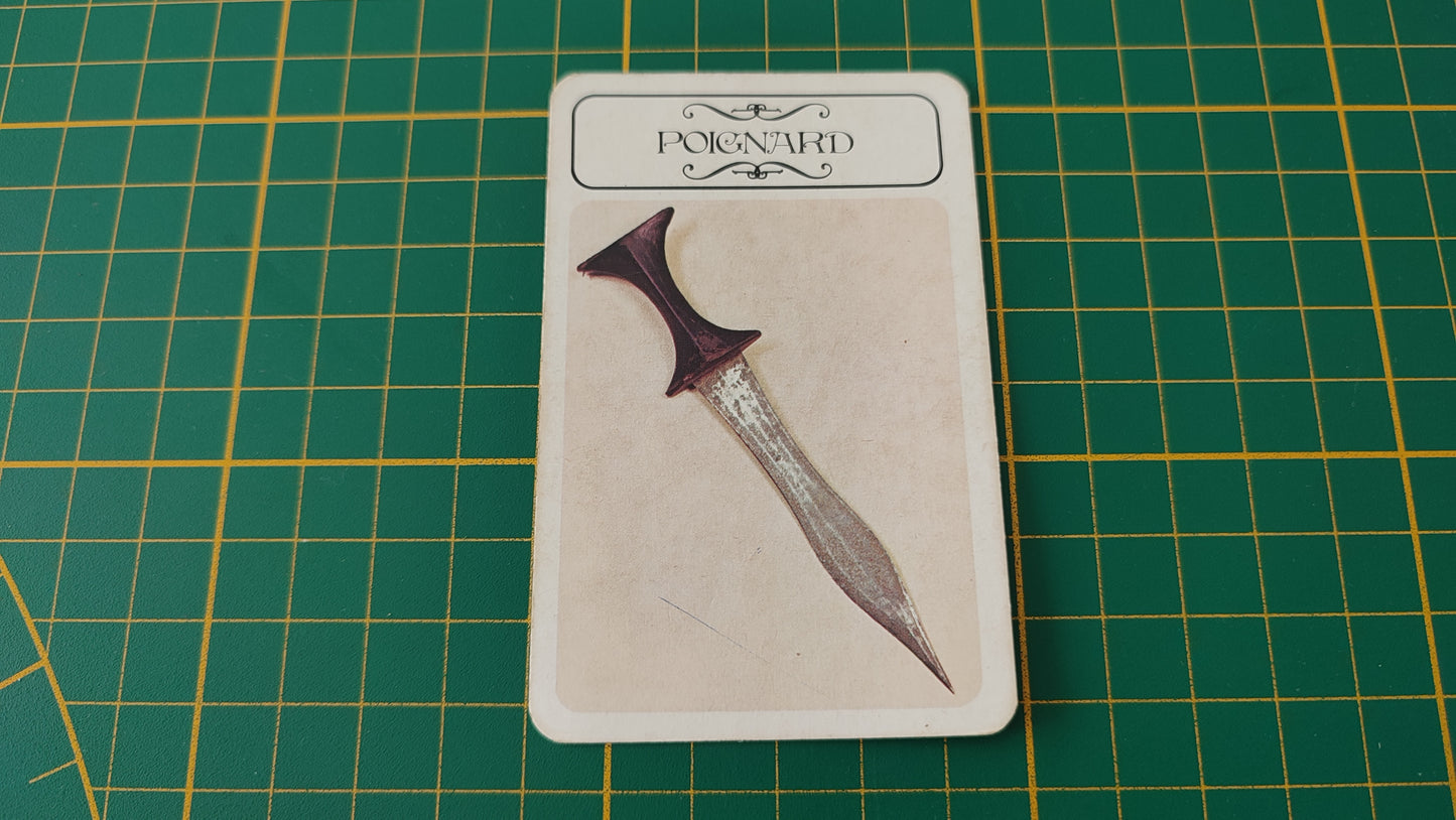 Carte poignard en l'état Cluedo miro-meccano pièce détachée jeu de société #E26