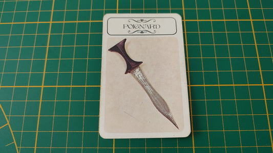 Carte poignard en l'état Cluedo miro-meccano pièce détachée jeu de société #E26