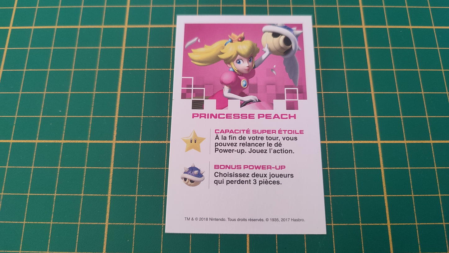 Carte Princesse Peach jeu de société Monopoly Gamer Mario Kart Hasbro pièce détachée #E82