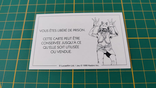 Carte Sith Vous êtes libéré de prison pièce détachée jeu de société Monopoly Star Wars épisode 1 #A81