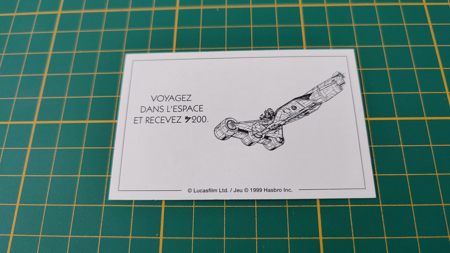 Carte Sith Voyagez dans l'espace pièce détachée jeu de société Monopoly Star Wars épisode 1 #A81