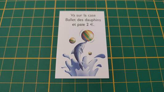 Carte Va sur la case Ballet des dauphins pièce détachée jeu de société Monopoly junior à la fête foraine Hasbro #B83