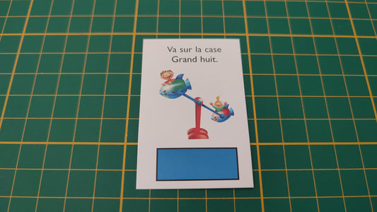 Carte Va sur la case Grand huit pièce détachée jeu de société Monopoly junior à la fête foraine Hasbro #B83