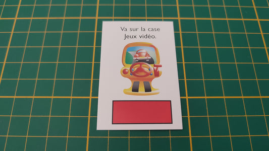 Carte Va sur la case Jeux vidéo pièce détachée jeu de société Monopoly junior à la fête foraine Hasbro #B83
