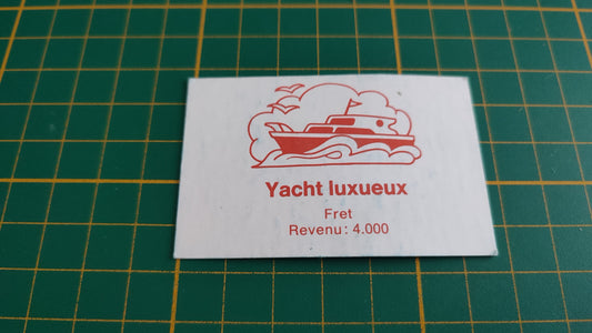Carte Yacht luxueux seule pièce détachée jeu de société Destins En famille sur les chemins de la vie MB #E44