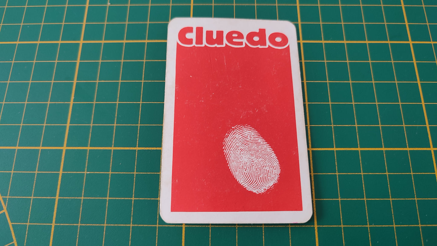 Carte professeur violet en l'état Cluedo miro-meccano pièce détachée jeu de société #E26