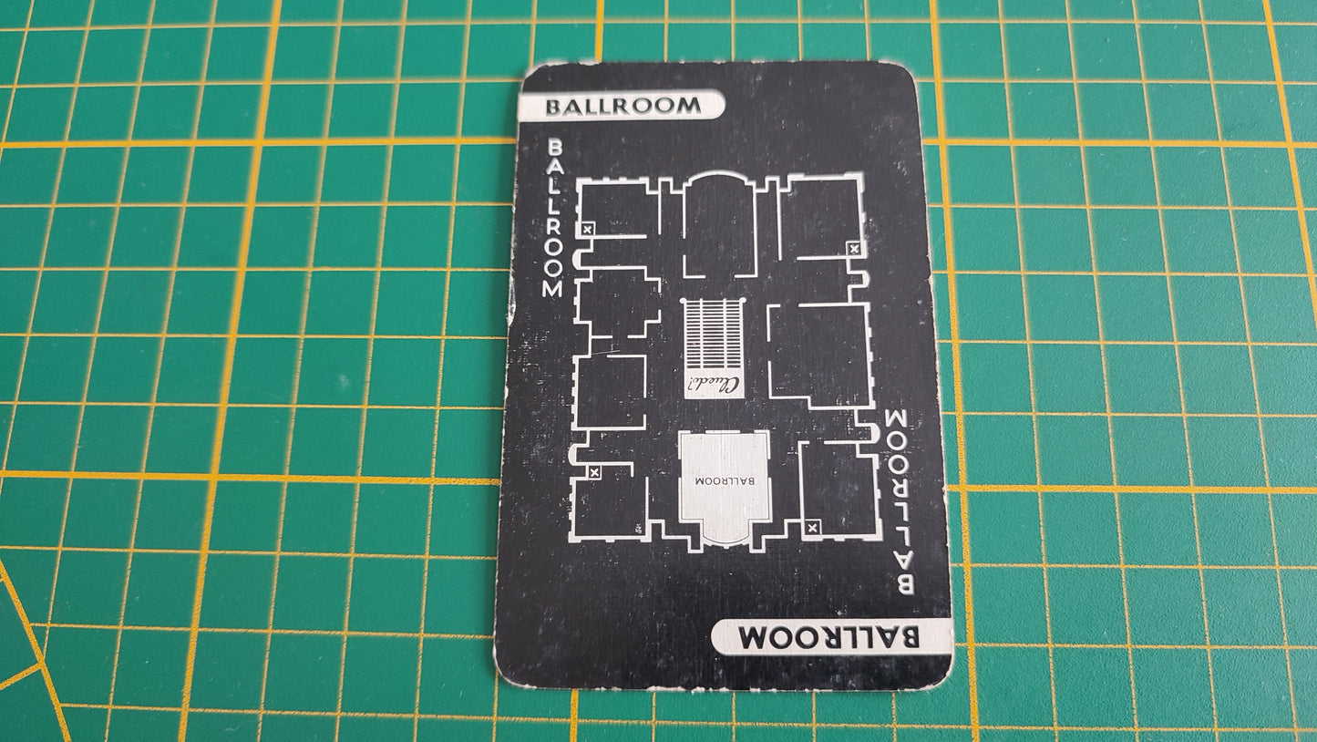 Carte ballroom en l'état Cluedo the Great détective game pièce détachée jeu de société #E45