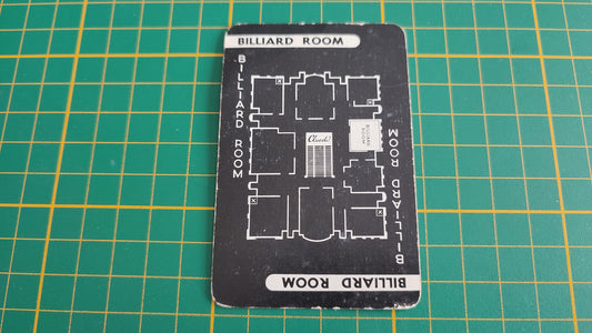 Carte billiard room en l'état Cluedo the Great détective game pièce détachée jeu de société #E45