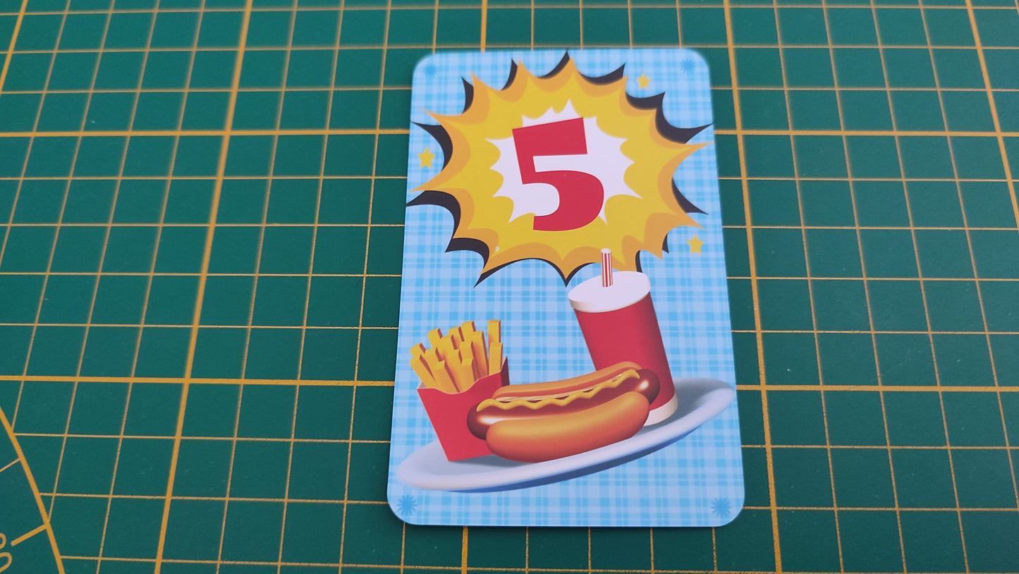 Carte calorie 5 pièce détachée jeu de société Groin Goinfré Splash Toys #C67