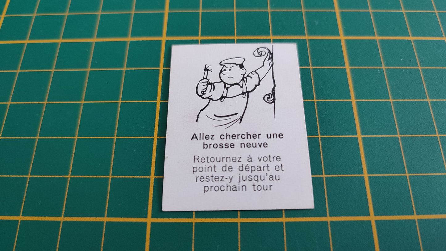 Carte chance Allez chercher une brosse neuve pièce détachée jeu de société Défense d'afficher Gay-Play #C02