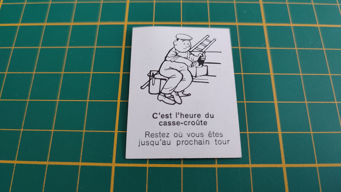 Carte chance C'est l'heure du casse-croûte pièce détachée jeu de société Défense d'afficher Gay-Play #C02