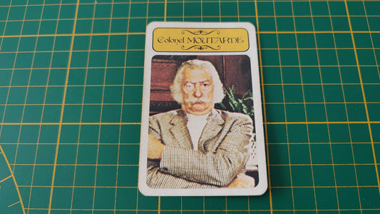 Carte colonel moutarde en l'état Cluedo miro-meccano pièce détachée jeu de société #E26