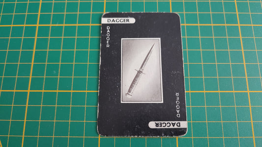 Carte dagger en l'état Cluedo the Great détective game pièce détachée jeu de société #E45