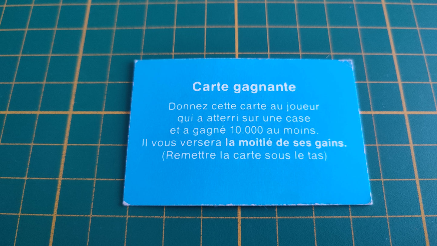 Carte gagnante seule pièce détachée jeu de société Destins En famille sur les chemins de la vie MB #E44