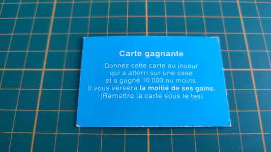 Carte gagnante seule pièce détachée jeu de société Destins En famille sur les chemins de la vie MB #E44