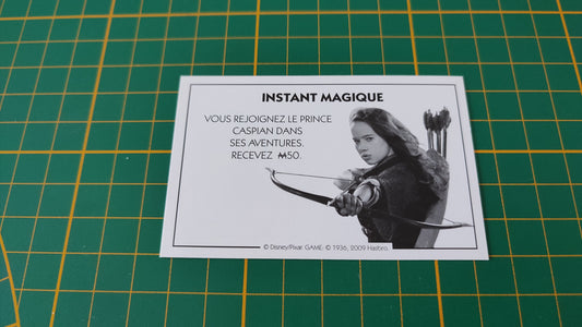 Carte instant magique Rejoignez le prince Caspian pièce détachée jeu de société Monopoly Disney éditions Hasbro #B94