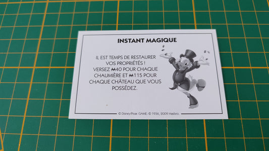 Carte instant magique Restaurer vos propriétés pièce détachée jeu de société Monopoly Disney éditions Hasbro #B94