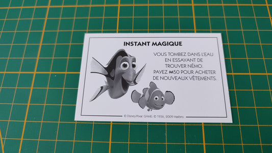 Carte instant magique Vous tombez dans l'eau pièce détachée jeu de société Monopoly Disney éditions Hasbro #B94