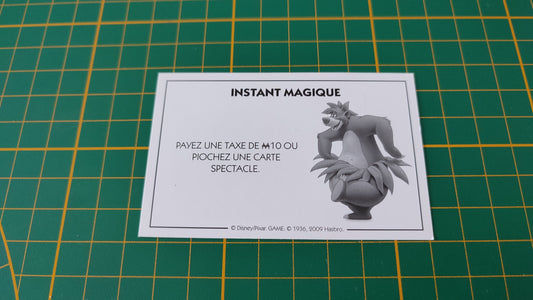 Carte instant magique payez une taxe de 10M pièce détachée jeu de société Monopoly Disney éditions Hasbro #B94