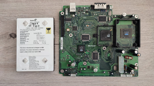 Carte mère + disque dur déclaré HORS SERVICE pièce détachée console de jeux Microsoft Xbox 1ère génération #C79