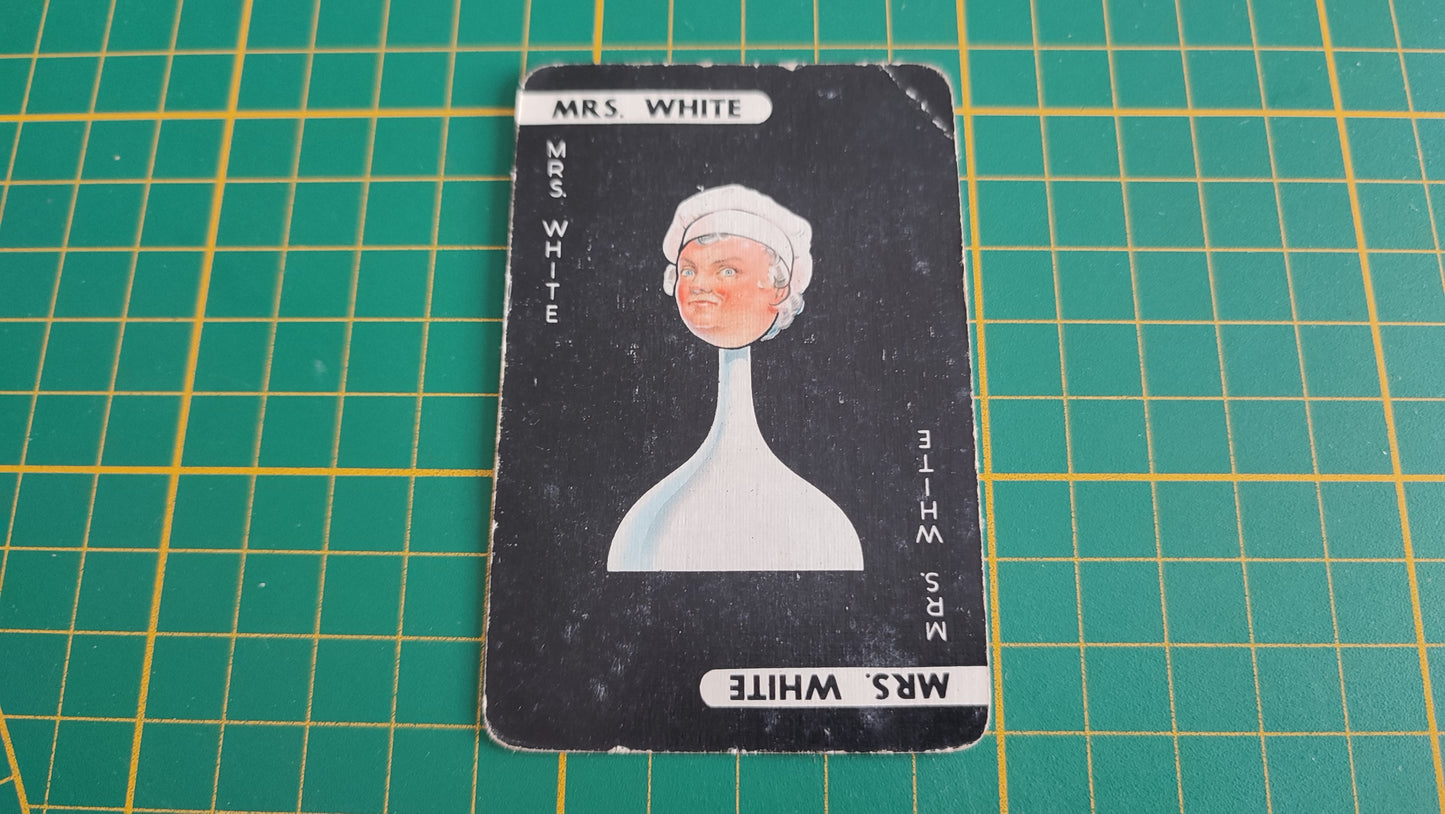 Carte mrs white en l'état Cluedo the Great détective game pièce détachée jeu de société #E45