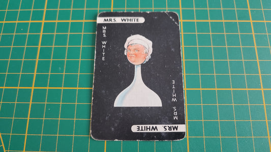 Carte mrs white en l'état Cluedo the Great détective game pièce détachée jeu de société #E45