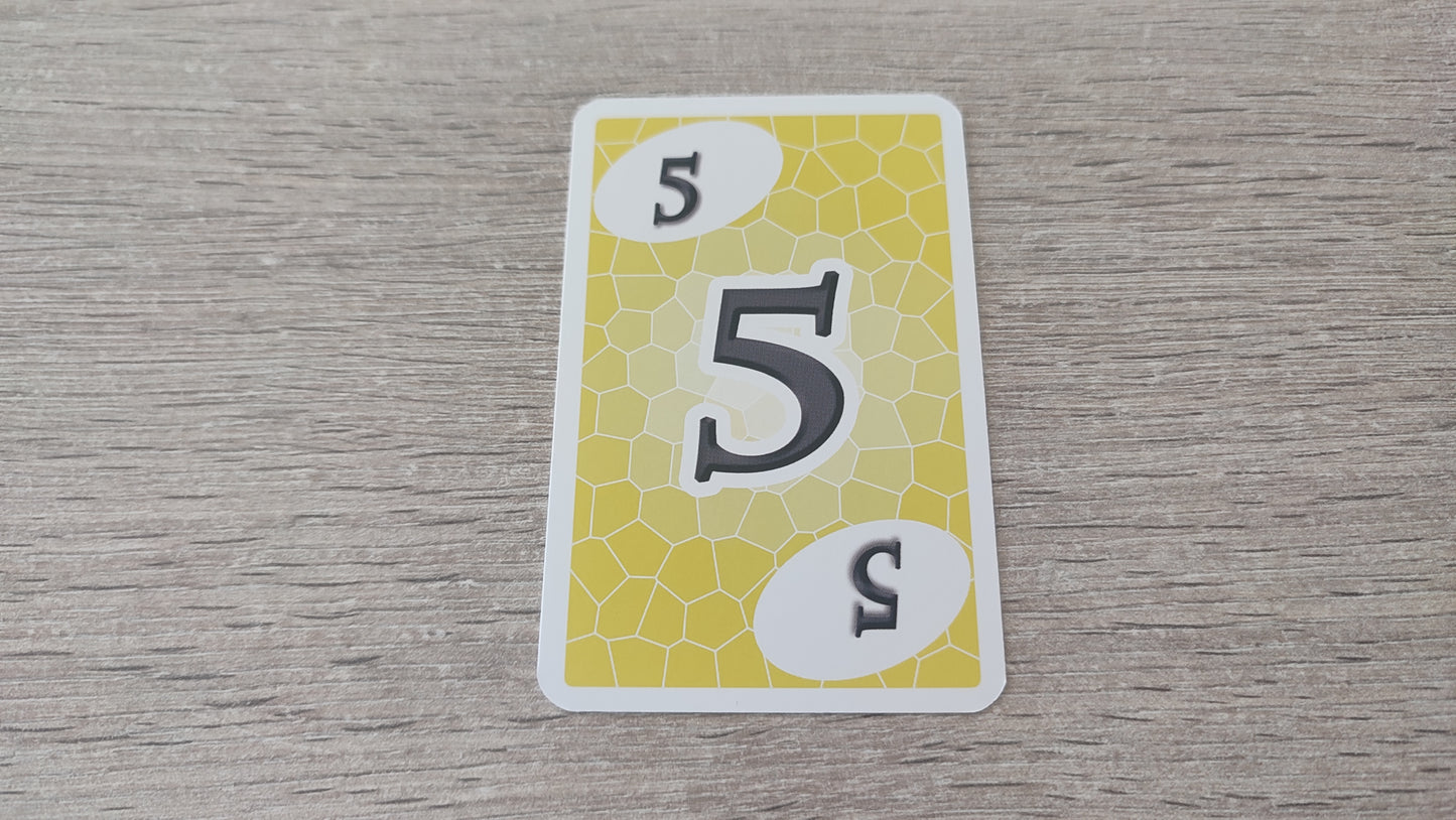 Carte numéro 5 n°5 pièce détachée Skyjo jeu de société #E15