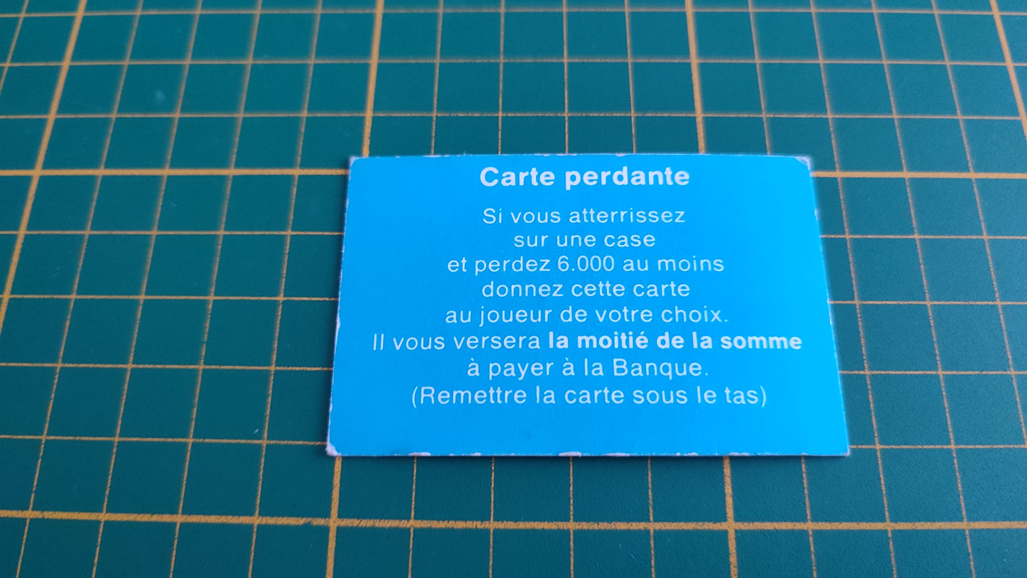 Carte perdante seule pièce détachée jeu de société Destins En famille sur les chemins de la vie MB #E44