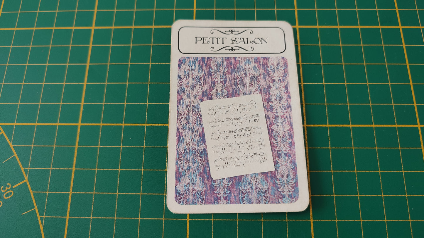 Carte petit salon en l'état Cluedo miro-meccano pièce détachée jeu de société #E26