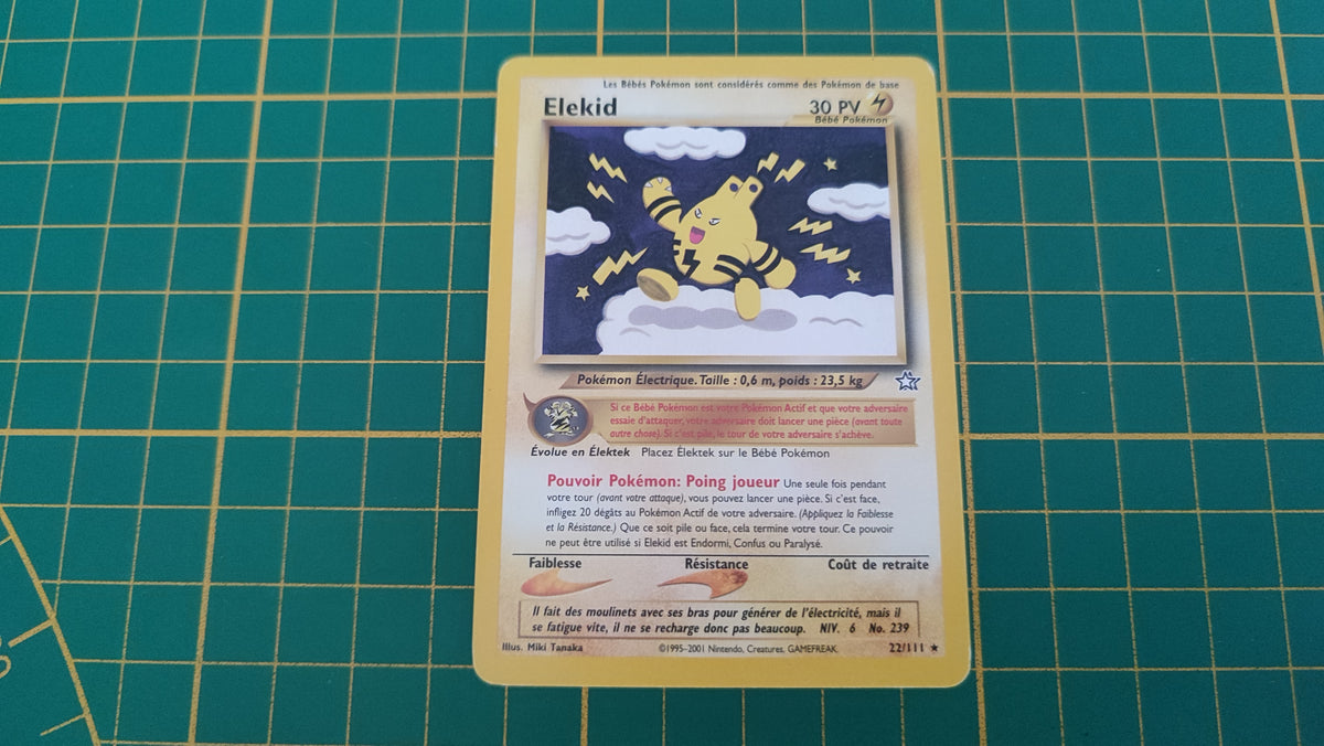 Carte pokémon Elekid rare neo genesis 22/111 #E77