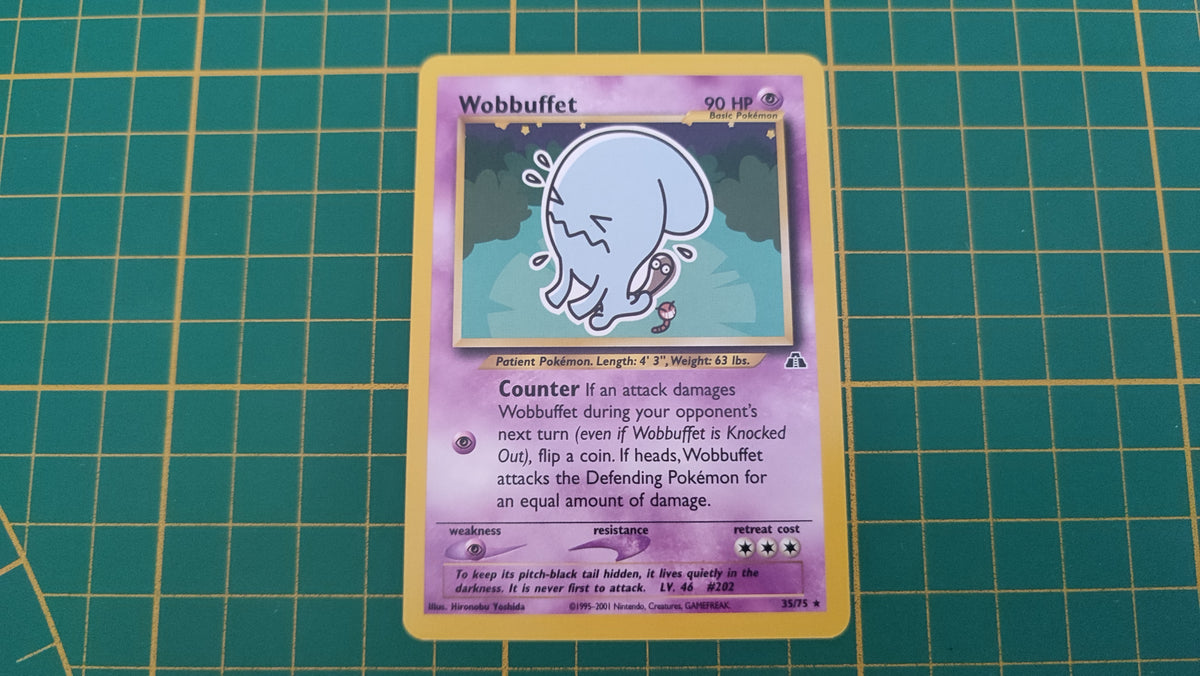Carte pokémon anglaise Wobbuffet Qulbutoke rare Neo Discovery 35/75 #E77