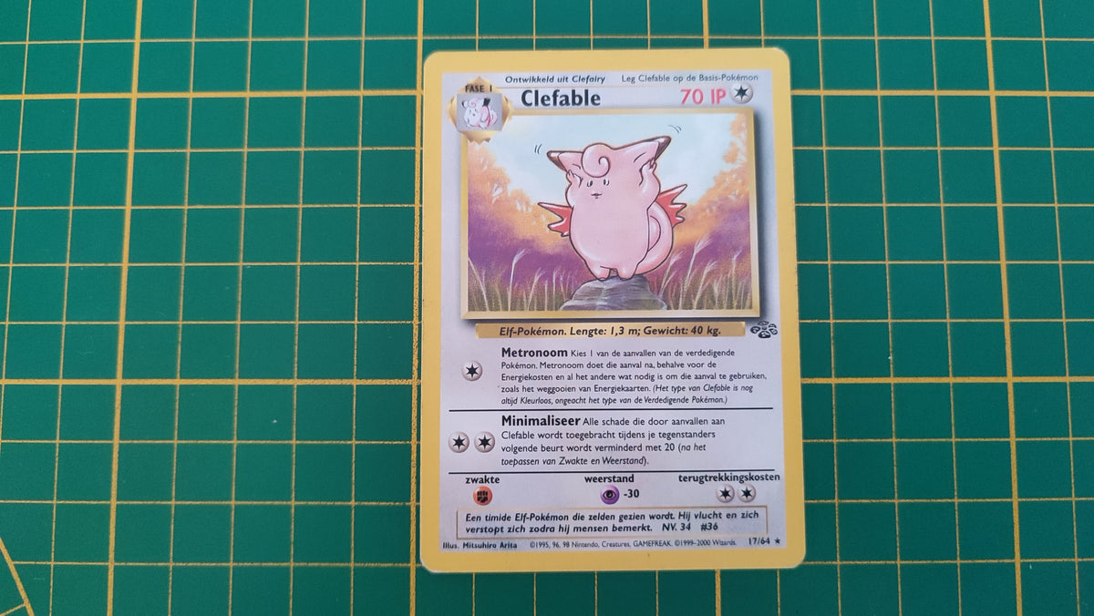 Carte pokémon néerlandais Mélodelfe Clefable rare Jungle wizards 17/64 #E77