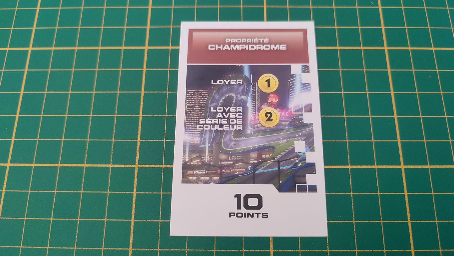 Carte propriété Champidrome jeu de société Monopoly Gamer Mario Kart Hasbro pièce détachée #E82