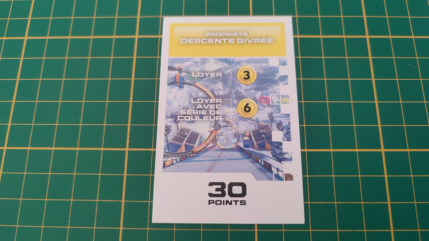 Carte propriété Descente givrée jeu de société Monopoly Gamer Mario Kart Hasbro pièce détachée #E82