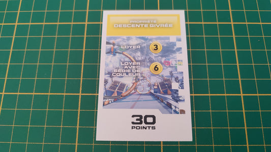 Carte propriété Descente givrée jeu de société Monopoly Gamer Mario Kart Hasbro pièce détachée #E82