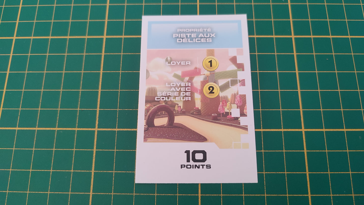 Carte propriété Piste aux délices jeu de société Monopoly Gamer Mario Kart Hasbro pièce détachée #E82